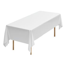VEVOR White Tablecloths for Rectangle Tables, 6 Pack, 60 x 102 Inches, Reusable and Machine Washable Table Clothes